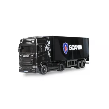 Mini-Scania 730 S avec remorque à coffre Amewi 4WD 1:64 RTR (22785)