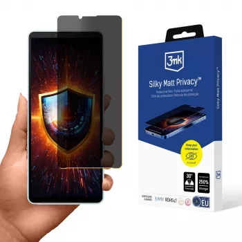 3MK Silky Matt Privacy film de protection d'écran mat avec confidentialité pour Sony Xperia 10 VI