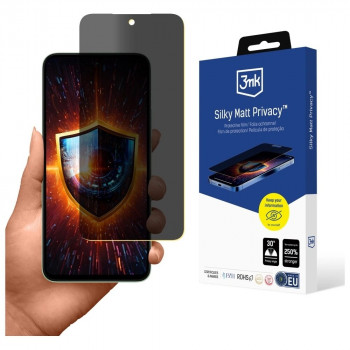 Film de protection d'écran avec confidentialité 3MK HardGlass Max Privacy pour Xiaomi Redmi 15 4G / 15 5G, 3MK17243