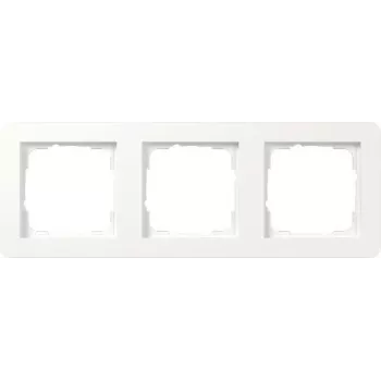 Cadre de recouvrement Gira 0213150, 3 postes, Gira E1, blanc pur, brillant