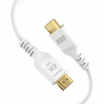 Câble HDMI EFB Elektronik HDMI-20-00015 High Speed avec Ethernet, 4K60Hz, 18 Gbit/s, 5 m, blanc, compatible HDMI 2.0