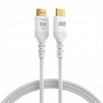 Câble HDMI EFB Elektronik HDMI-21-00012 Ultra High Speed, 8K60Hz, 48 Gbit/s, 3 m, blanc, compatible HDMI 2.1/2.0