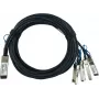 Câble de dérivation DAC BlueOptics QSFP28-4SFP28-DAC-2M BlueLAN QSFP28 vers 4x SFP28, 2 m, compatible avec Radware, SC282701L2M26