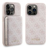 Guess GUBPM5P15X4GEMGP Coque rigide pour Apple iPhone 15 Pro Max + batterie externe MagSafe 5000 mAh, lot, 4G Metal Logo, rose