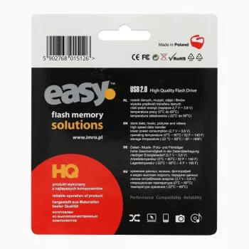IMRO pendrive EASY (ECO) 16GB USB 2.0 Flash Drive - Black