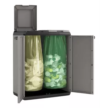 Coffre de jardin rectangulaire en plastique Keter Split Basic 220 L gris