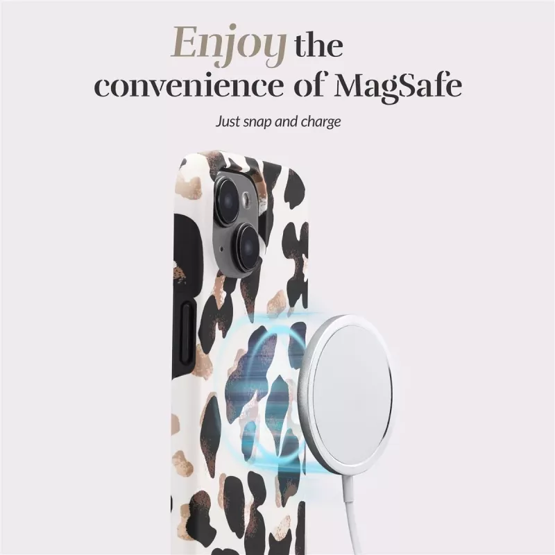 Coque MIO Leopard compatible MagSafe pour iPhone 16