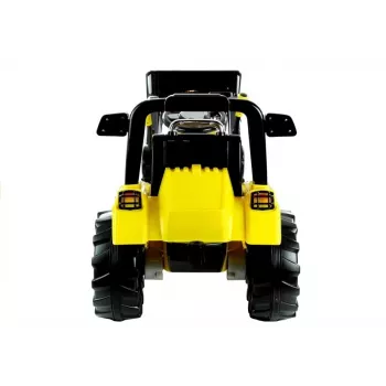 Tracteur-pelle électrique pour enfants PETMEX ZP1005 avec godet mobile, jaune