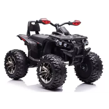 Lean Toys QLS-3288 Electric Ride-On Quad with Backrest, Black