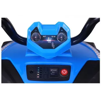 S601 Electric Ride-On Quad with EVA Wheels and LED Lights, Blue