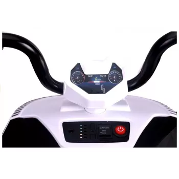 S601 Electric Ride-On Quad with EVA Wheels and LED Lights, White
