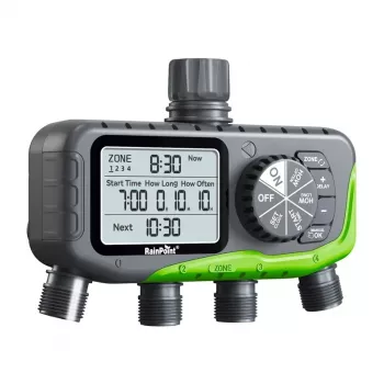 RainPoint ITV447 4-Zone Irrigation Controller, IP65, 4x AA Battery Powered
