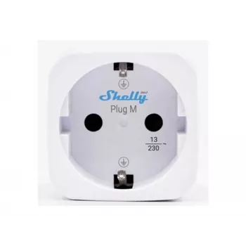 Shelly Plug M Gen3 White 2-Pack – Smart Plug with Energy Monitoring, 13A, Wi-Fi & Bluetooth (Type F)
