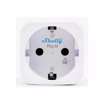 Shelly Plug M Gen3 White 2-Pack – Smart Plug with Energy Monitoring, 13A, Wi-Fi & Bluetooth (Type F)