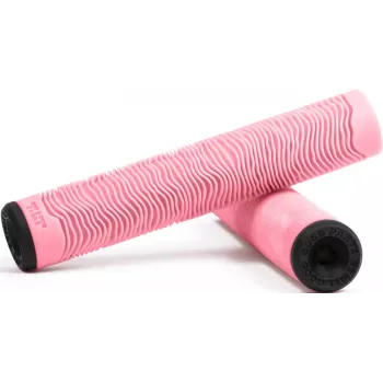 Tilt Topo II Grips Red - Scooter Grips with Topographic Pattern, 170mm, 32mm OD, 22.2mm ID, Flangeless, Includes Bar Ends